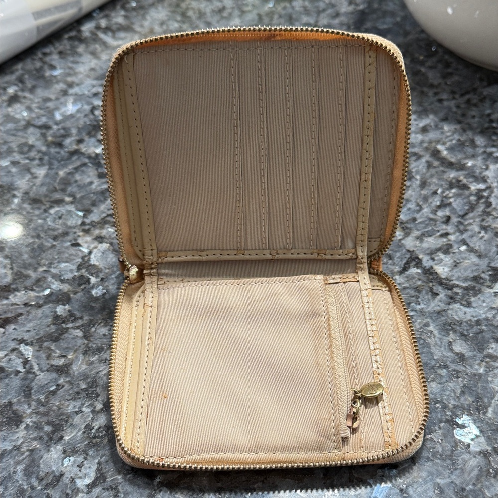 Coach Beige Zip-Around Wallet